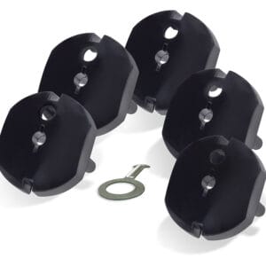 Solight bezpečnostná zátka čierna, sada 5ks + 1 kľúčik