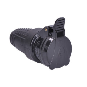 Solight zásuvka do vlhka, priama, IP44, čierna