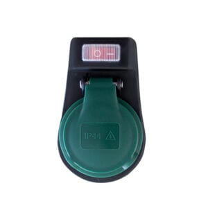 Solight zásuvka priebežná IP44, 16A, čierna, vypínač