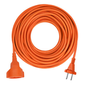 Solight 1z pohyblivý prívod - spojka, 10m, 2 x 1,5mm2, oranžová